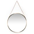 Infinity Instruments Franc Mirror - 22" Round Gold Frame and Metal Chain 15462GD